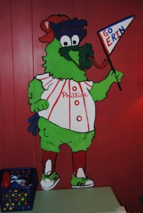 Full lengths shot of Phillie Phanatic Wall mural