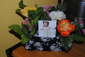 Repurpused Grave Memorial Flowers