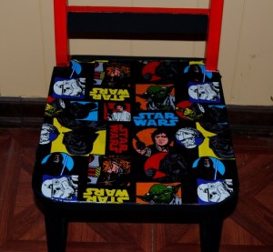 Fabric Decoupage Chair Seat