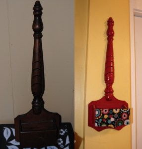 From Odd To Mod-Upcycled Thrift Store Wooden Wall Hanging Restyled with Mod Podge, Paint, and Fabric