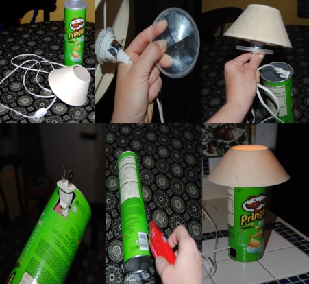 Minimalist Pringles Lamp Upcycle