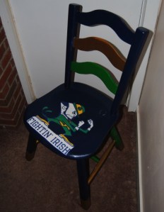 Decoupage Notre Dame Fighting Irish College Sports Chair
