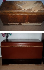 1934 Lane Hope Chest Before and After